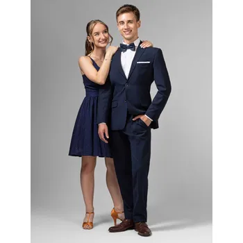 Pánská móda FERATT Pánský oblek KENT - tmavě modrý Velikost: 176/64