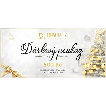 Dárkový potravinový koš Dárkový poukaz na zboží v hodnotě 500 Kč Vánoce Z