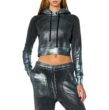 Dámská mikina MIKINA DIESEL F-SLIMMY-HOOD-N1 SWEAT-SHIRT BLACK