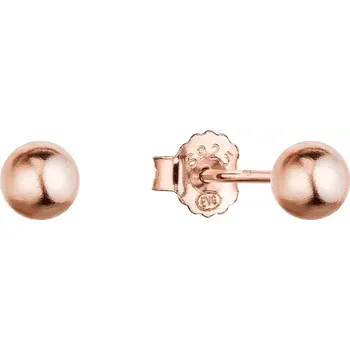 Náušnice Pozlacené stříbrné náušnice pecky malá kulička 61014 Rose