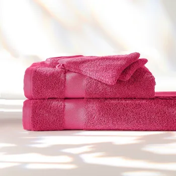 Ručník Blancheporte Měkká froté sada koupelnového textilu zn. Colombine, bavlna a modal 500g/m2 malinová ručník 50x100 cm