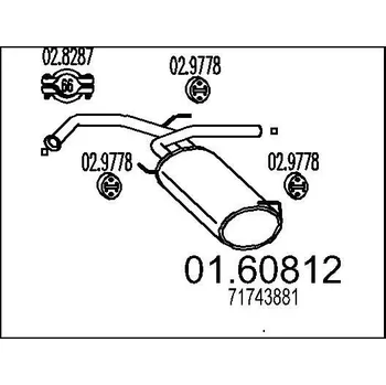 Auto-moto Zadní tlumič výfuku MTS 01.60812