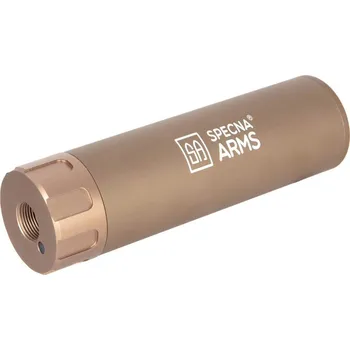 Kovový nasvětlovací tlumič ATU™ II - pískový TAN, 14x1 levotočivý, Specna Arms