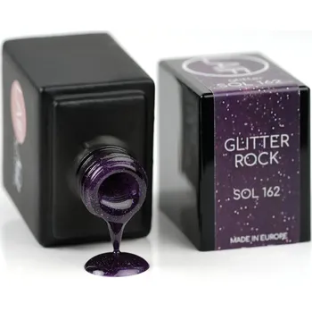 Umělé nehty Laif Gel lak fialový SOL - 162 Glitter rock 10 ml