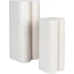 Set dvou béžových kovových odkládacích stolků ZUIVER SHAPE 35/26 cm