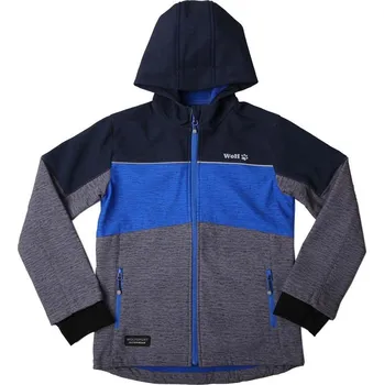 Chlapecká softshellová bunda Wolf B2268 modrá se šedou