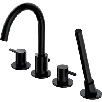 Vodovodní baterie Dvouúchytová vanová a sprchová baterie na okraj vany Omnires černá