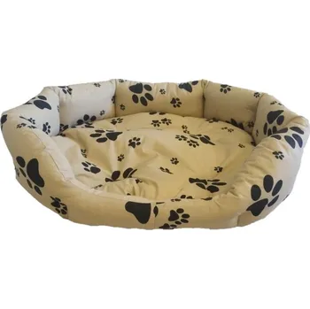 Pelíšek pro psa Pelech pro domácí mazlíčky - béžová tlapka 70 x 55 cm