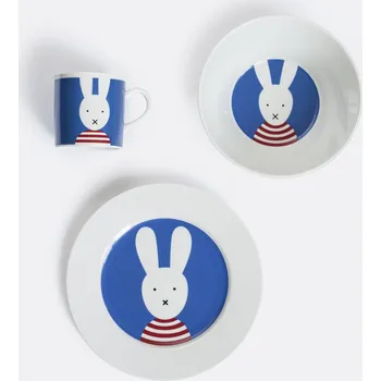 Sada porcelánu modrý králík