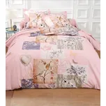 Blancheporte Ložní povlečení Agathe s potiskem - flanel růžová povlak na polštář 65x65 cm