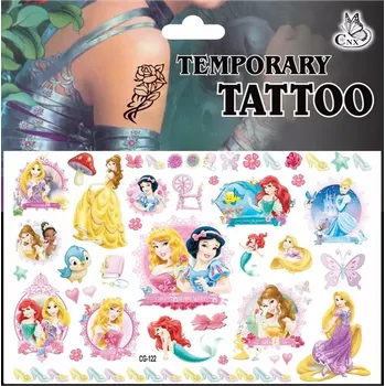 Odstranitelné tetování Dětské dočasné tetování - DISNEY PRINCEZNY 1 (Značka: TAKARA TOMY)