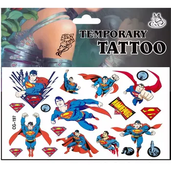 Odstranitelné tetování Dětské dočasné tetování - SUPERMAN 2 (Značka: TAKARA TOMY)