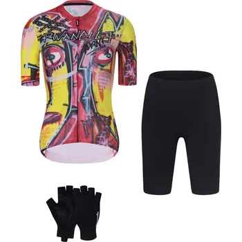cyklistický dres RIVANELLE Cyklistický mega set - FURIOSO - žlutá/červená/černá