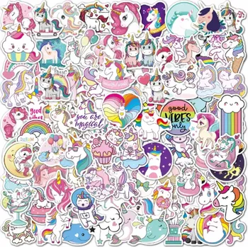 samolepka Voděodolné samolepky - JEDNOROŽEC - 100 Ks (Značka: BANDAI)