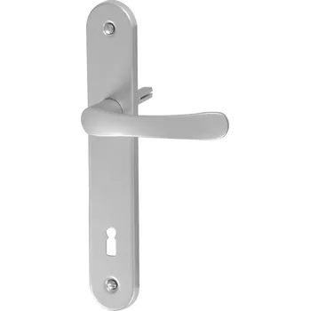 MAGICHOME Štíty dveřní s klikou 90mm klíč MANUELA stříbrná