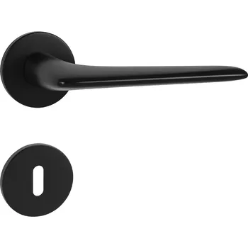 Dveřní kování TI - OPTIMAL - R 4164 5S rozety BB, klika/klika BS - Černá matná (153)