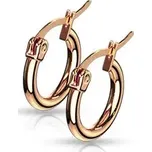 Zlacené ocelové náušnice - kruhy 8 mm