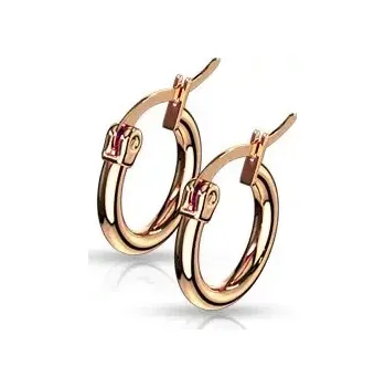 Náušnice Zlacené ocelové náušnice - kruhy 8 mm