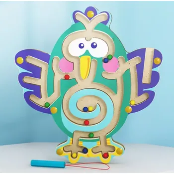 Hlavolam Magnetický labyrint - PTÁČEK (Značka: MAKABAKA)