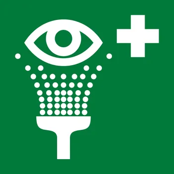 Značení Stanoviště pro výplach očí ISO 7010 samolepící vinylová fólie 150 x 150 mm