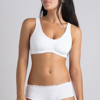 Podprsenka Coeur de Lys Kompresní bolerková podprsenka po operaci prsu, bio bavlny, bez kostic bílá XL