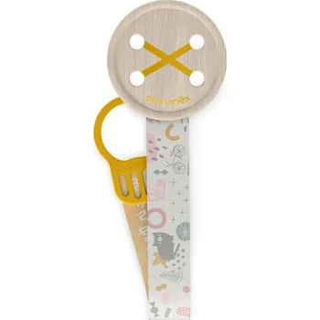 Suavinex Klip na dudlík se stuhou Walk Žlutý