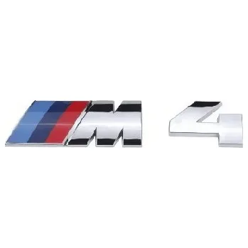 Znak automobilu BMW M 4 nápis 80mm stříbrná