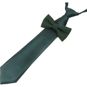 Kravata Amparo Miranda® Dětský set motýlek a kravata AM236, Barva zelená