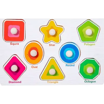 Dřevěná vkládačka - TVARY - (S) (Značka: JOKEJOLLY)