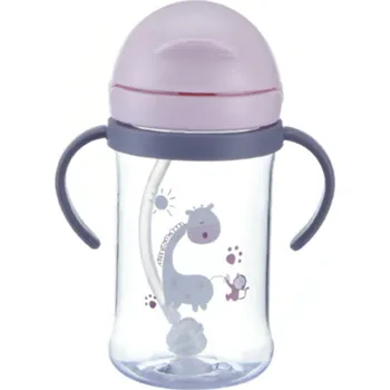 Nevylévací lahvička s brčkem 360° - ŽIRAFKA - 350 ml (Značka: DAWNDESSLO)