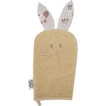teploměr do vody pro miminko EKO Žínka bavlněná s oušky Bunny Beige 20x15 cm