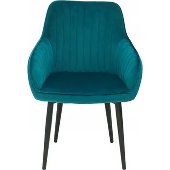 Jídelní židle 2SET jídelní židle TURIN tyrkysová samet