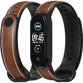 Xiaomi Mi Band 5/6 Kombinovaný náhradní náramek Barva: Hnědo-černá MBSCZ-34K10