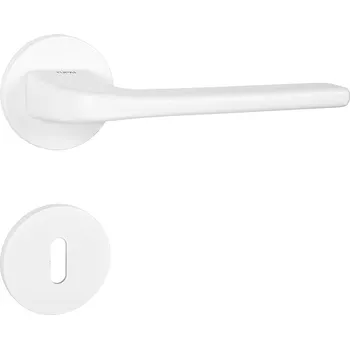 Dveřní kování TI - DARA - R 4007 5S rozety BB, klika/klika WS - Bílá matná (152)