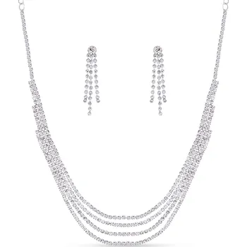 Šperk Štrasový set 10 0030 náušnice + náhrdelník