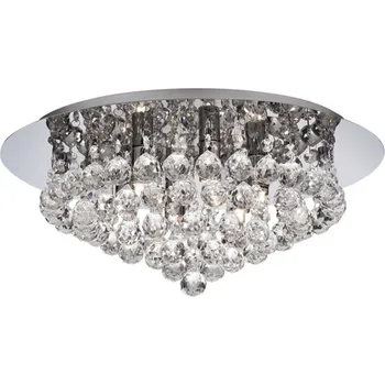 Searchlight Stropní světlo Hanna chrom křišťálové koule 45 cm chrom, čirá 6 x 33 W - Doprava zdarma