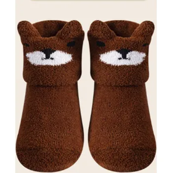 Dámské ponožky Teplé protiskluzové ponožky - Medvídek (0-12m) (Značka: ZUOFILY)