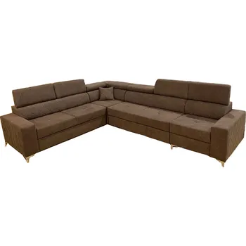 Sedací souprava Rozkládací rohová sedačka LONGER II-R-III hnědá
