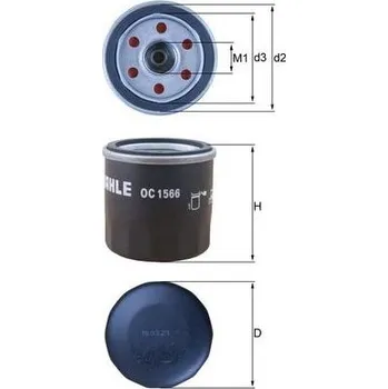 Filtr do auta Olejový filtr MAHLE OC 1566