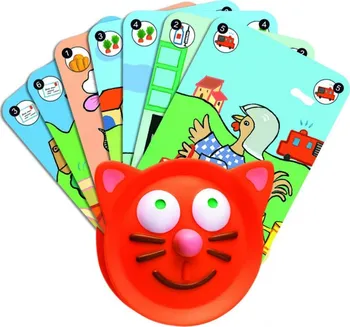 Příslušenství ke karetním hrám Djeco Držáček na karty 9 x 9 x 4 cm červený