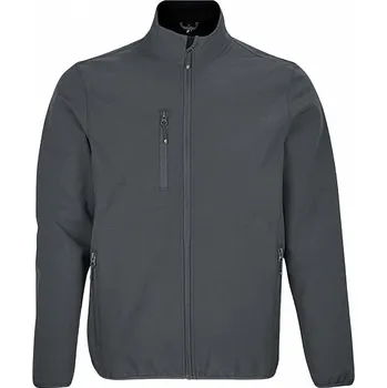 Pánská softshellová bunda Sol's Pánská softshellová bunda Falcon s kontrastními lemy Barva: šedá uhlová, Velikost: L L03827