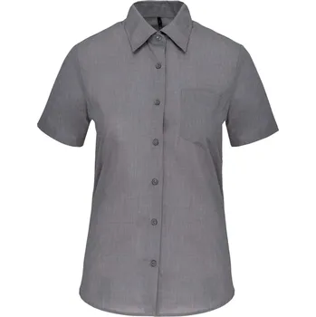 Dámská košile Kariban dámská Košile s krátkým rukávem Kariban Šedá XXL