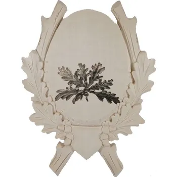 Podložka pod trofej č.220 - přírodní bez povrchové úpravy + okrasné plechové krytí zbraní