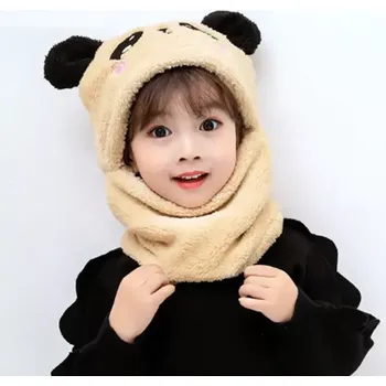 Kukla Plyšová zimní kukla - PANDA - SVĚTLE HNĚDÁ (Značka: JIAYAN)