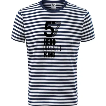 Pánské tričko Hero, Legend, King x Queen 1957 - Triko na vodu - XS ( Prouhovaná )