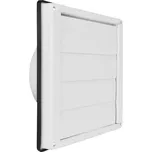 Větrací žaluzie bílá s přírubou Ø 150 mm / 180 x 180 mm