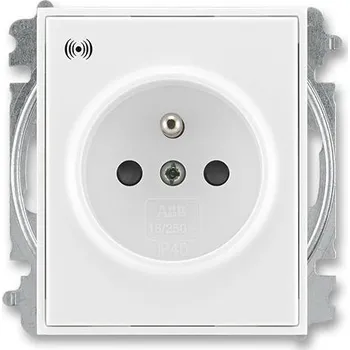 ELEMENT/TIME zasuvka 1nas.bezšr.s P.O. akust.sign. bílá/bílá