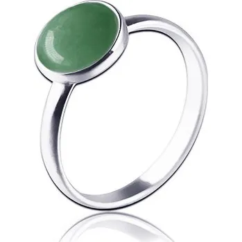Šperk NUBIS® Stříbrný prsten zelený Avanturín - velikost 62 - NBP99-62