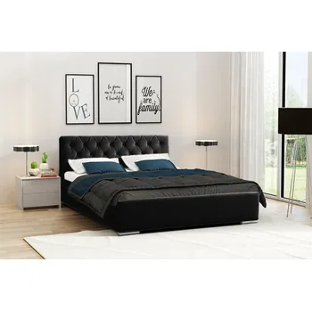 Postel Postel RYAN 06 STANDARD 180x200 cm - stříbrné nohy Černá