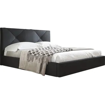Postel Čalouněná postel KARINO rozměr 140x200 cm Černá eko-kůže